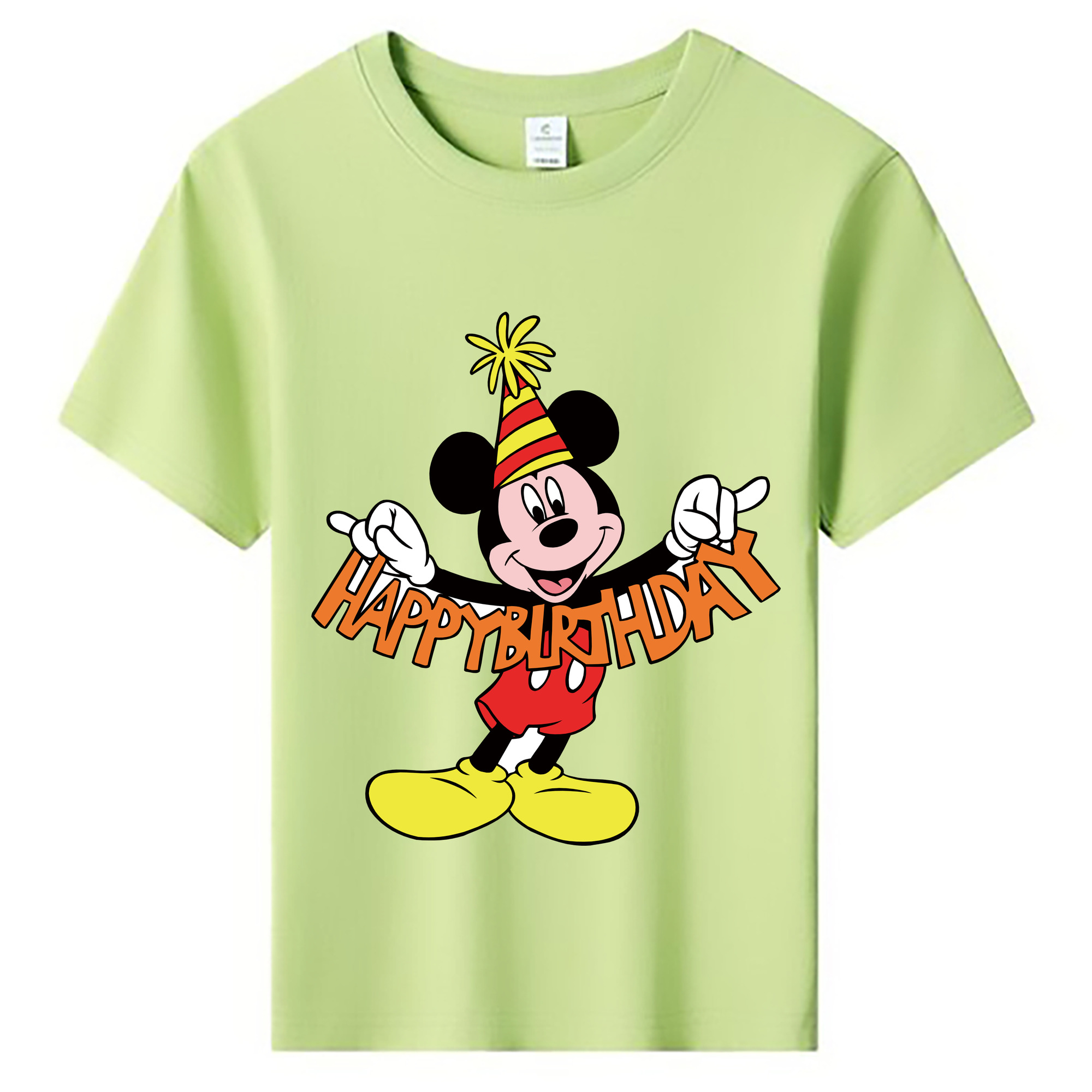 ミッキーマウス Mickey Mouse 綿100％キッズTシャツ（フロントプリント）